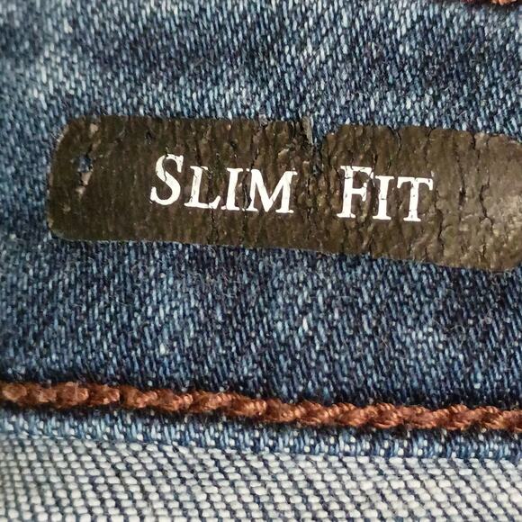 Judy Blue Women 9/29 Dark Wash Miles City Slim Fit Cropped Fray Hem Denim Jeans - Picture 4 of 6